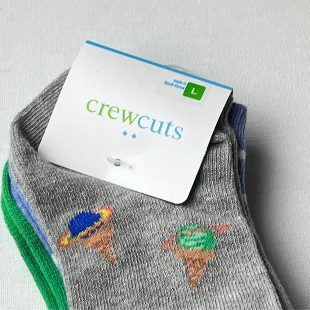 Crewcut Kids Multi-pack Ankle Socks Sz L